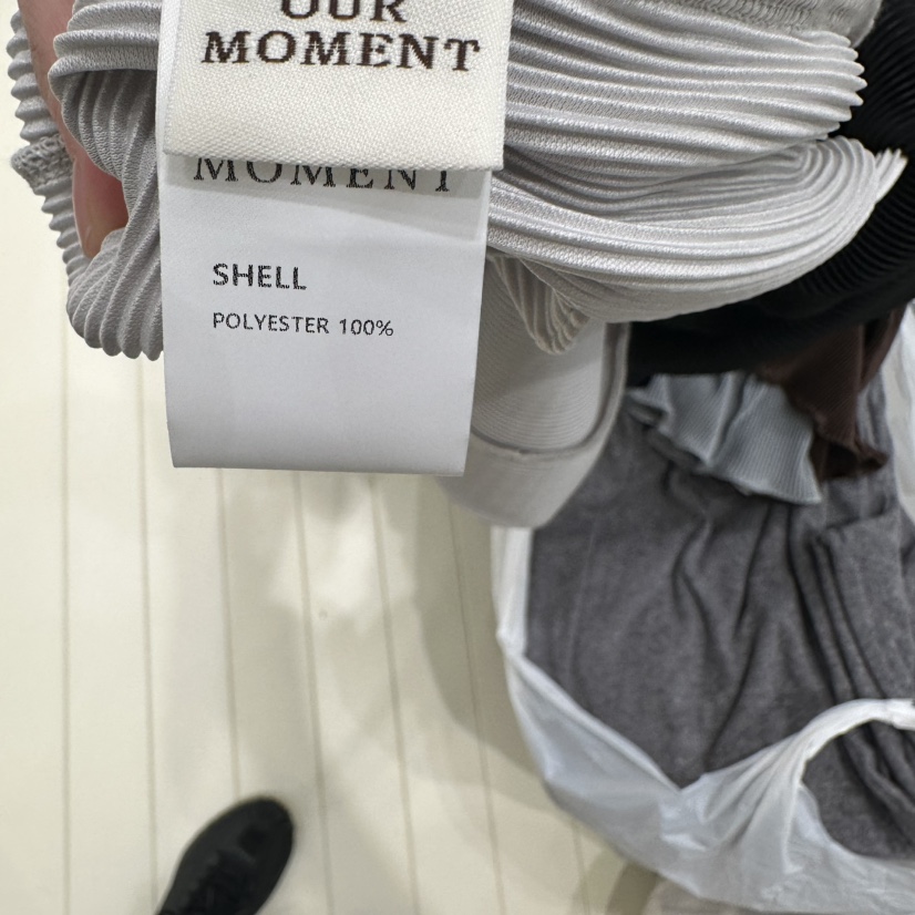 OURMOMENT韓國代購㊣女裝新款休閑推薦時尚長裙兩面可穿褶皺OURMOMENT長裙