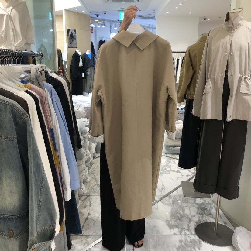 ALMOND韓國直郵㊣女士新款時尚熱賣真品推薦人氣職業長款風衣ALMOND長款風衣