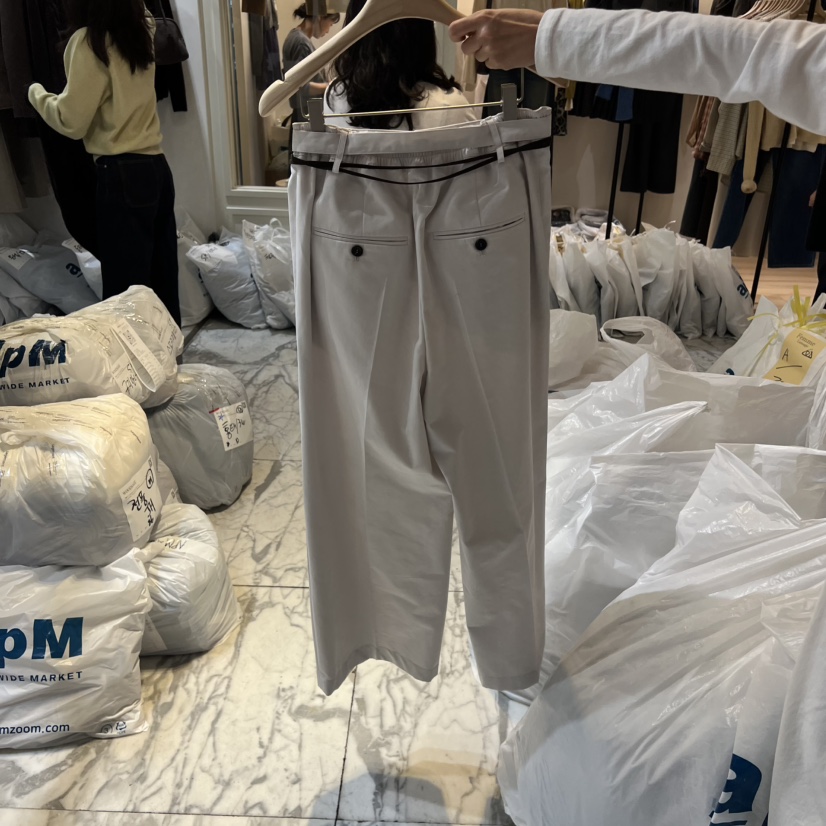 LA MAGIE FEMME韓國直郵㊣女裝新品推薦熱賣休閑褲含腰帶Lamagie Femme休閑褲