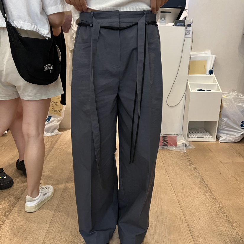 LA MAGIE FEMME韓國直郵㊣女裝新品推薦熱賣休閑褲含腰帶Lamagie Femme休閑褲