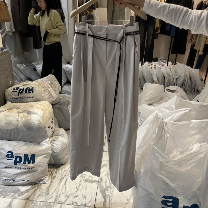 LA MAGIE FEMME韓國直郵㊣女裝新品推薦熱賣休閑褲含腰帶Lamagie Femme休閑褲圖色2