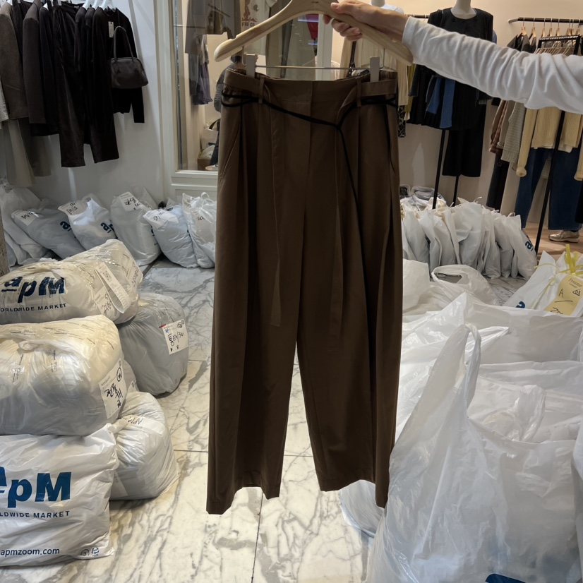 LA MAGIE FEMME韓國直郵㊣女裝新品推薦熱賣休閑褲含腰帶Lamagie Femme休閑褲圖色3