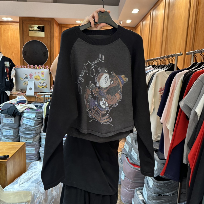 GARMENT-P韓國代購㊣女士新款真品職業人氣時尚休閑長袖T恤GARMENT長袖T恤圖色2