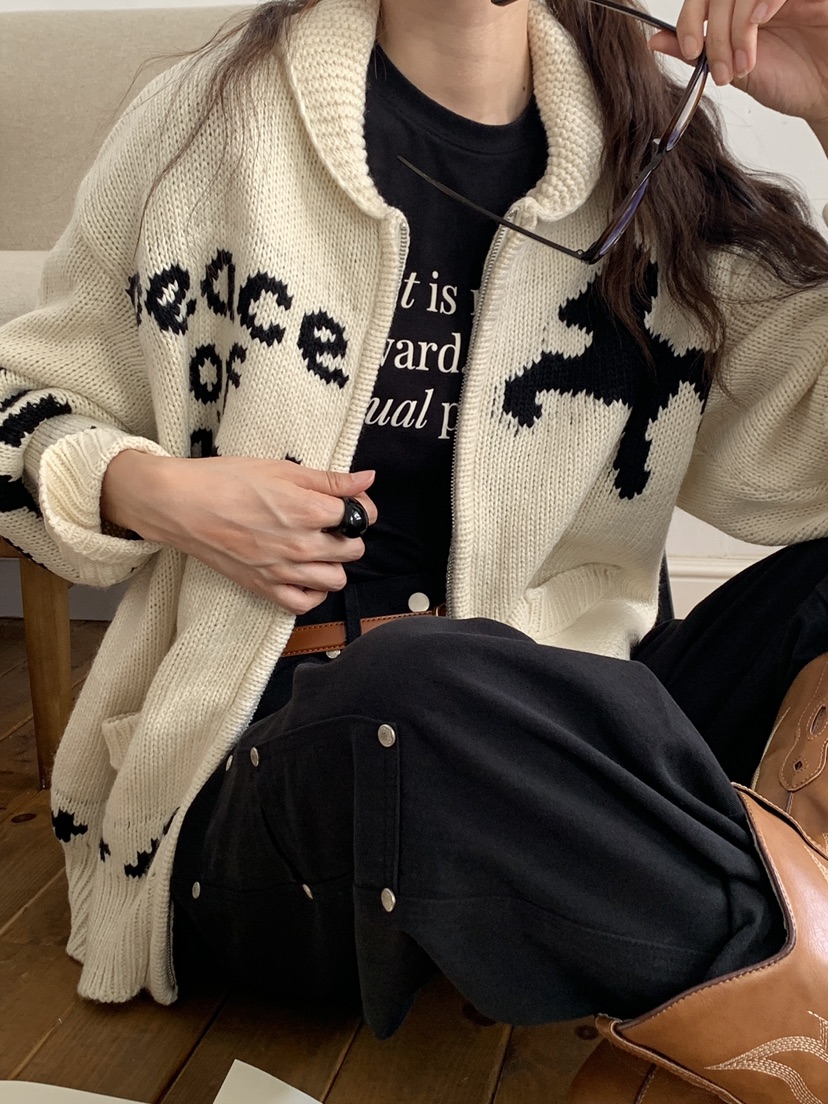 MORE THAN-P東大門㊣代購女士新款時尚推薦人氣職業毛衣開衫MORE THAN毛衣