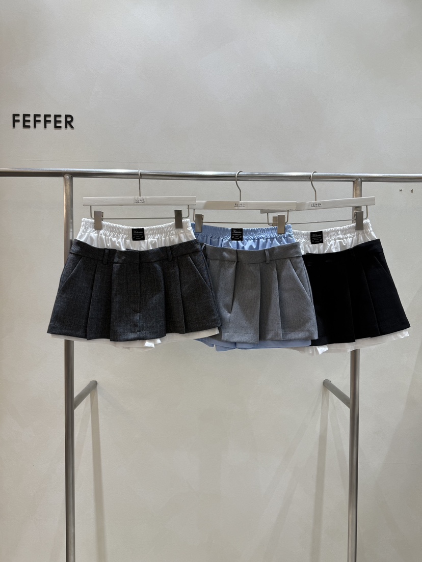FEFFER東大門㊣實拍女裝新品職業25秋冬推薦真品人氣熱賣短裙FEFFER短裙