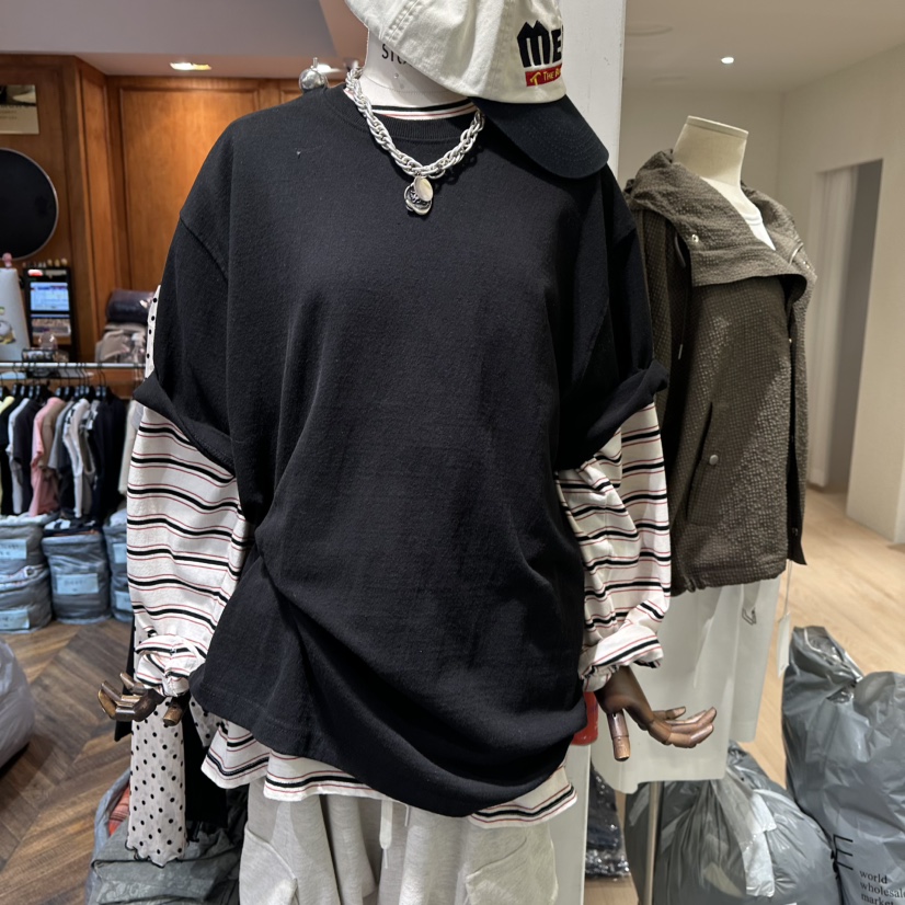 GARMENT-P韓國代購㊣女裝新品25秋冬人氣休閑職業推薦真品T恤GARMENTT恤圖色3