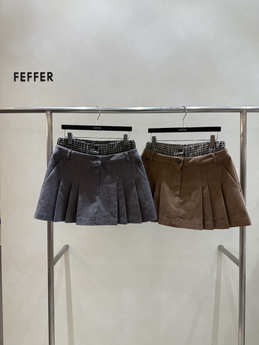 FEFFER東大門㊣直郵女士新品休閑時尚推薦熱賣25秋冬裙褲網眼FEFFER裙褲