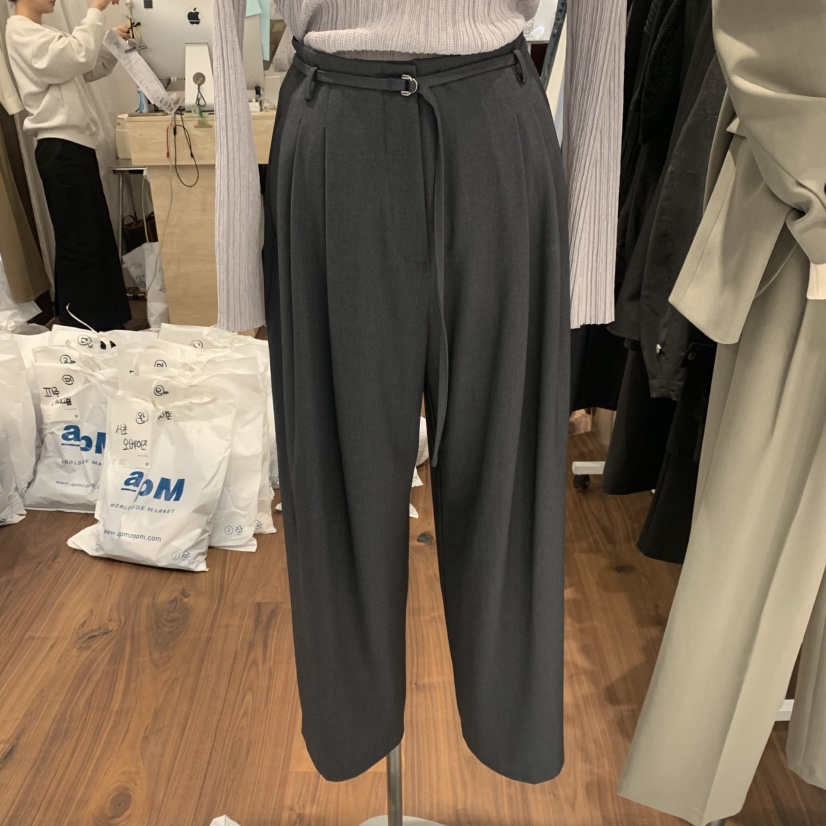 UNDERSTANDING韓國直郵㊣女士新款真品職業熱賣休閑褲含腰帶UNDERSTANDING休閑褲