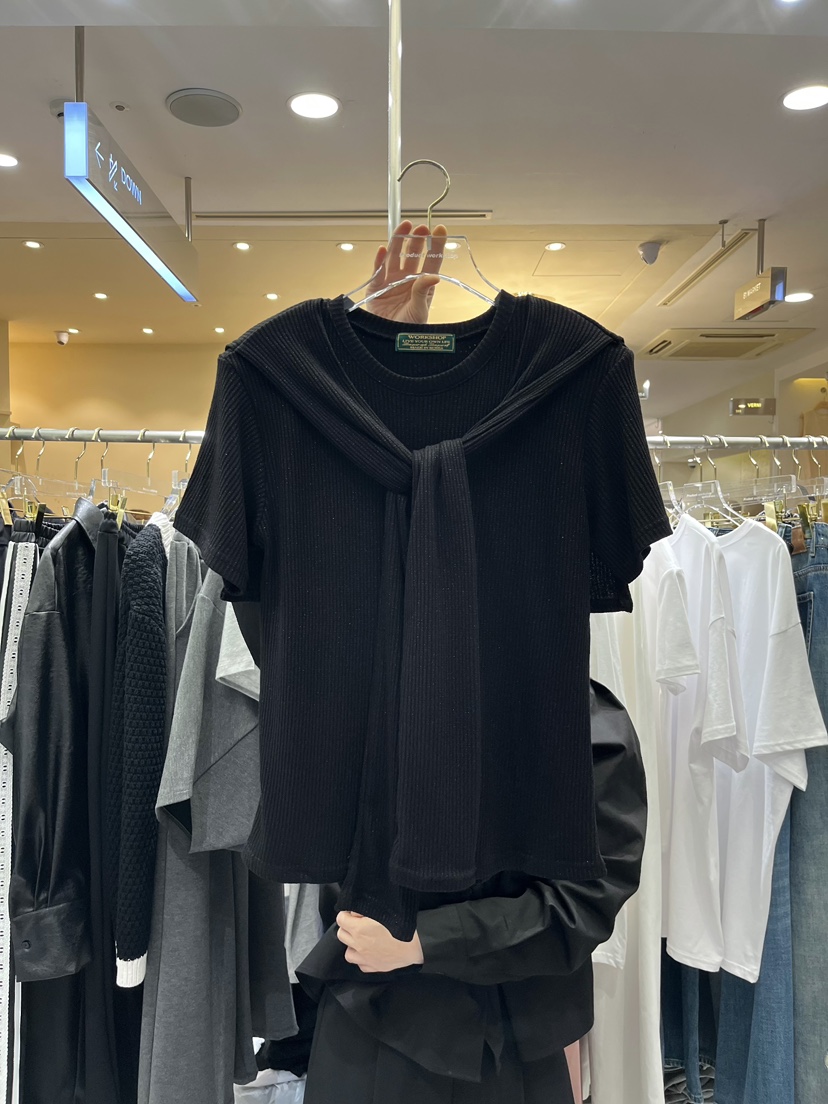 WORK SHOP東大門㊣直郵女士新款25秋冬職業熱賣針織衫披肩Work_shop針織衫圖色2