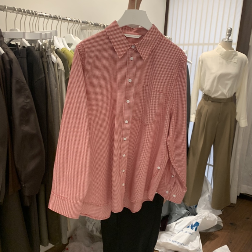 UNDERSTANDING韓國直郵㊣女裝新款25秋冬時尚襯衫蕾絲衫格子UNDERSTANDING襯衫/蕾絲衫圖色2