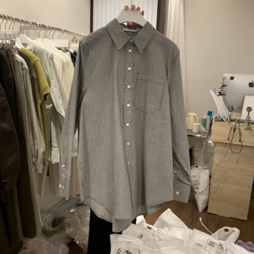 UNDERSTANDING韓國直郵㊣女裝新款25秋冬時尚襯衫蕾絲衫格子UNDERSTANDING襯衫/蕾絲衫圖色3