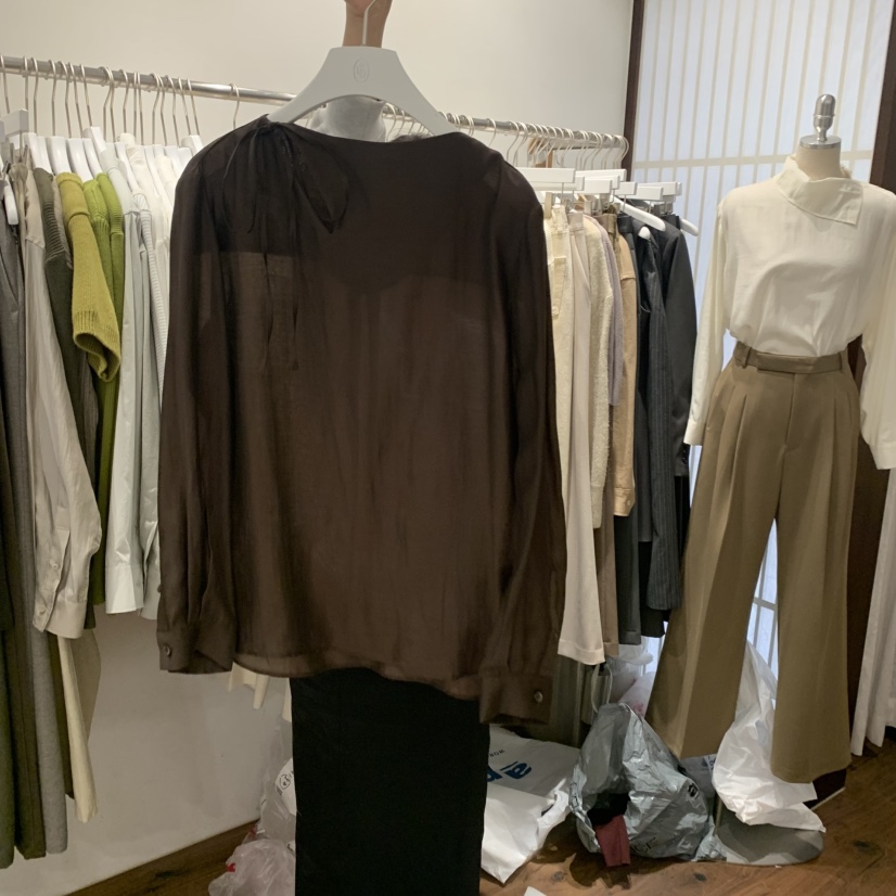 UNDERSTANDING東大門㊣實拍女裝新品25秋冬時尚推薦襯衫蕾絲衫UNDERSTANDING襯衫/蕾絲衫圖色3