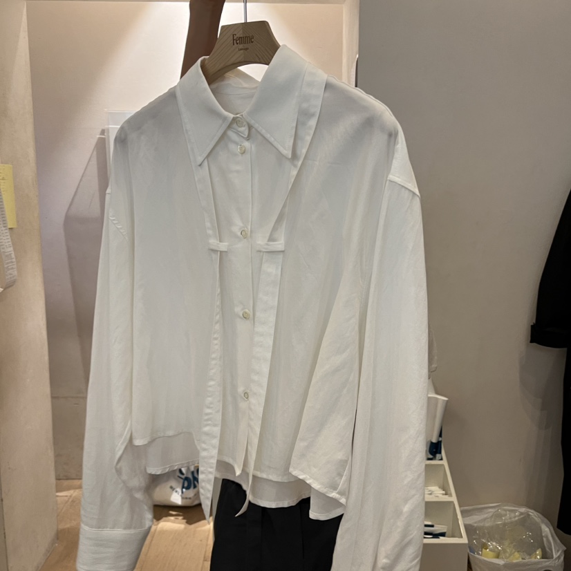 LA MAGIE FEMME東大門㊣直郵女裝新款真品休閑襯衫蕾絲衫Lamagie Femme襯衫/蕾絲衫圖色4