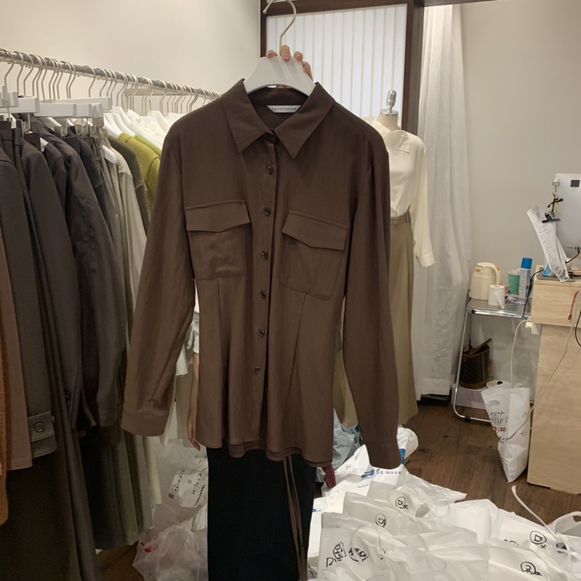 UNDERSTANDING韓國直郵㊣女士新款時尚休閑推薦襯衫蕾絲衫口袋UNDERSTANDING襯衫/蕾絲衫圖色3