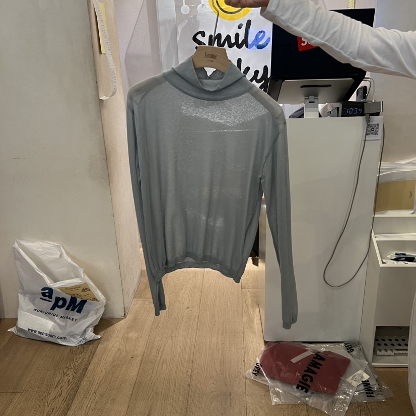 LA MAGIE FEMME韓國代購㊣女裝新款真品職業休閑25秋冬長袖T恤Lamagie Femme長袖T恤圖色4