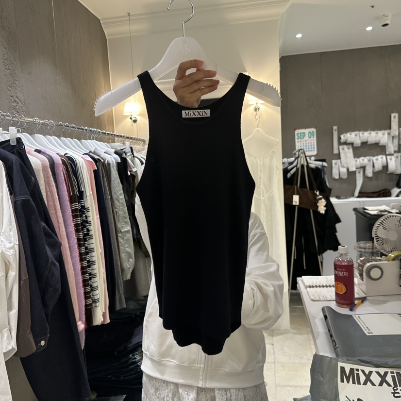 MIXXIN韓國代購㊣女士新款時尚25秋冬吊帶背心不含內搭羊絨MIXXIN吊帶/背心圖色4