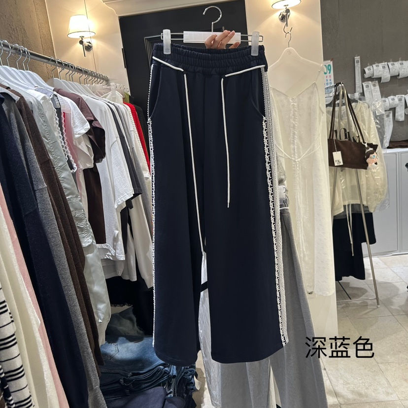 MIXXIN東大門㊣代購女裝新品人氣休閑推薦25秋冬休閑褲蕾絲MIXXIN休閑褲圖色3