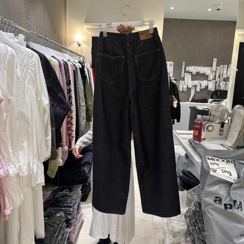 MIXXIN韓國代購㊣女裝新品職業推薦熱賣真品休閑人氣牛仔褲MIXXIN牛仔褲