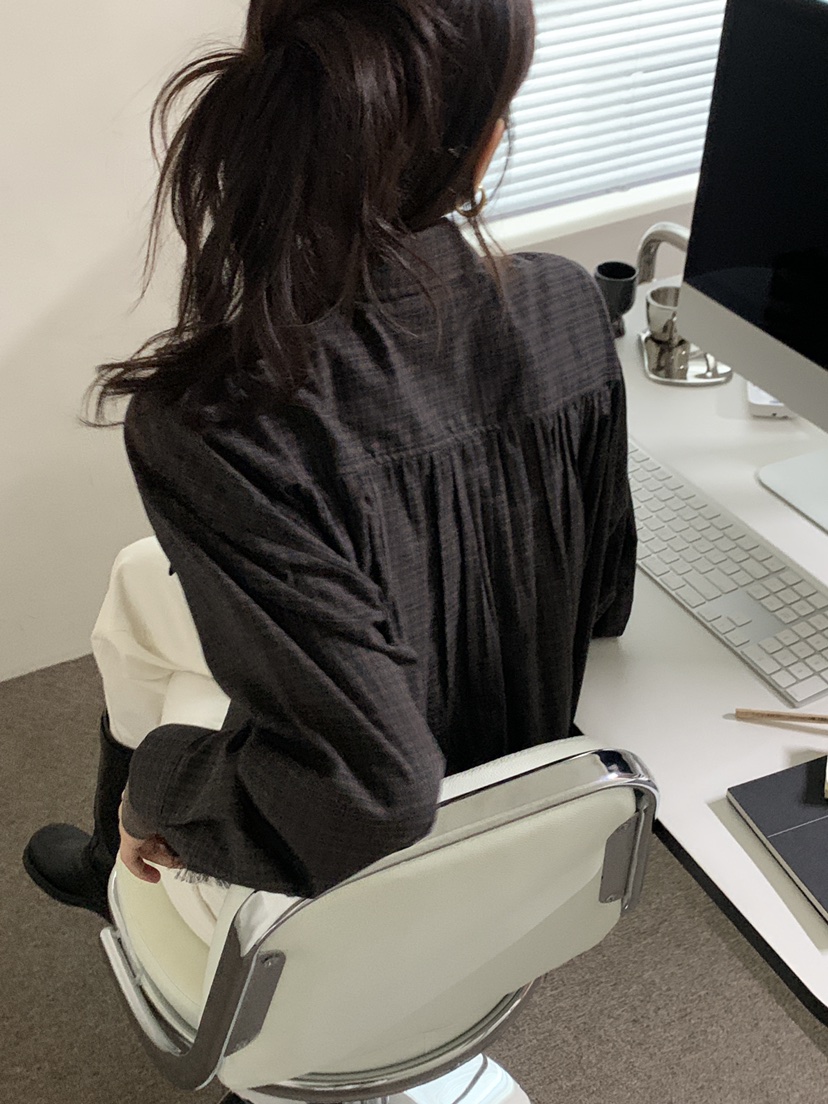 LOGARDEN東大門㊣代購女士新款時尚真品25秋冬推薦襯衫蕾絲衫LO GARDEN襯衫/蕾絲衫