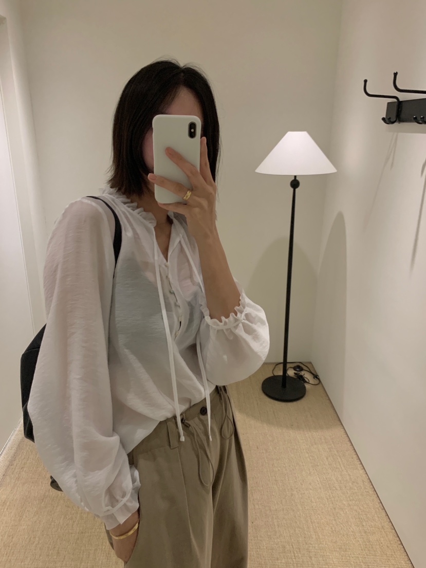 LOGARDEN東大門㊣代購女裝新款職業休閑25秋冬人氣襯衫蕾絲衫LO GARDEN襯衫/蕾絲衫