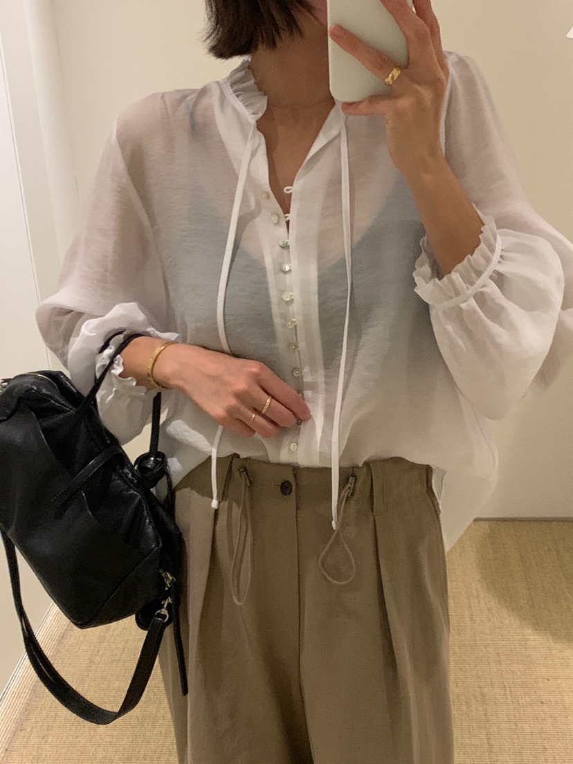 LOGARDEN東大門㊣代購女裝新款職業休閑25秋冬人氣襯衫蕾絲衫LO GARDEN襯衫/蕾絲衫圖色2