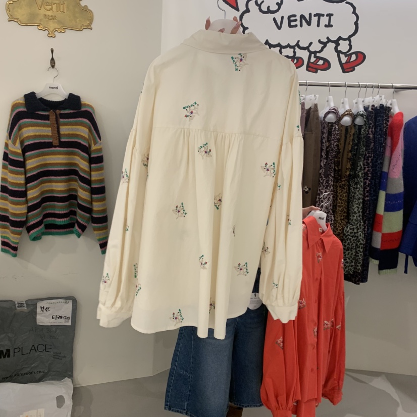 VENTI東大門㊣實拍女士新品職業推薦真品時尚休閑襯衫蕾絲衫VENTI襯衫/蕾絲衫