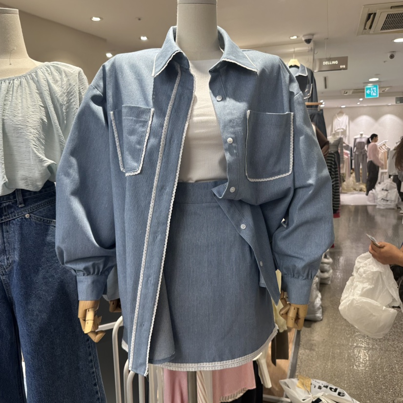 DELLING東大門㊣代購女士新品時尚職業熱賣襯衫蕾絲衫不含內搭DELLING襯衫/蕾絲衫