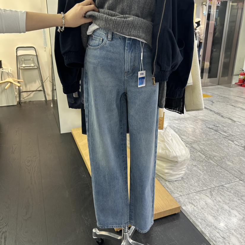 SALT BREAD東大門㊣實拍女裝新款時尚推薦職業25秋冬牛仔褲SALT BREAD牛仔褲