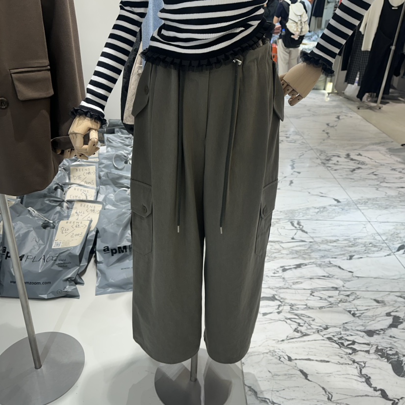 BEENS韓國代購㊣女裝新款推薦時尚休閑人氣職業熱賣25秋冬休閑褲BEENS休閑褲圖色3