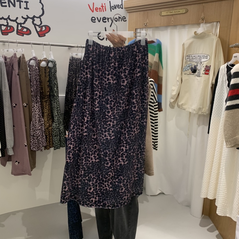 VENTI韓國直郵㊣女士新品職業推薦25秋冬半身裙中短裙天鵝絨VENTI半身裙/中短裙