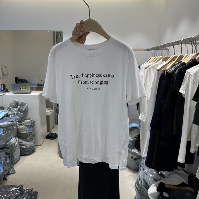 RICH SISTER韓國代購㊣女士新品休閑25秋冬推薦真品T恤棉質RICH SISTERT恤