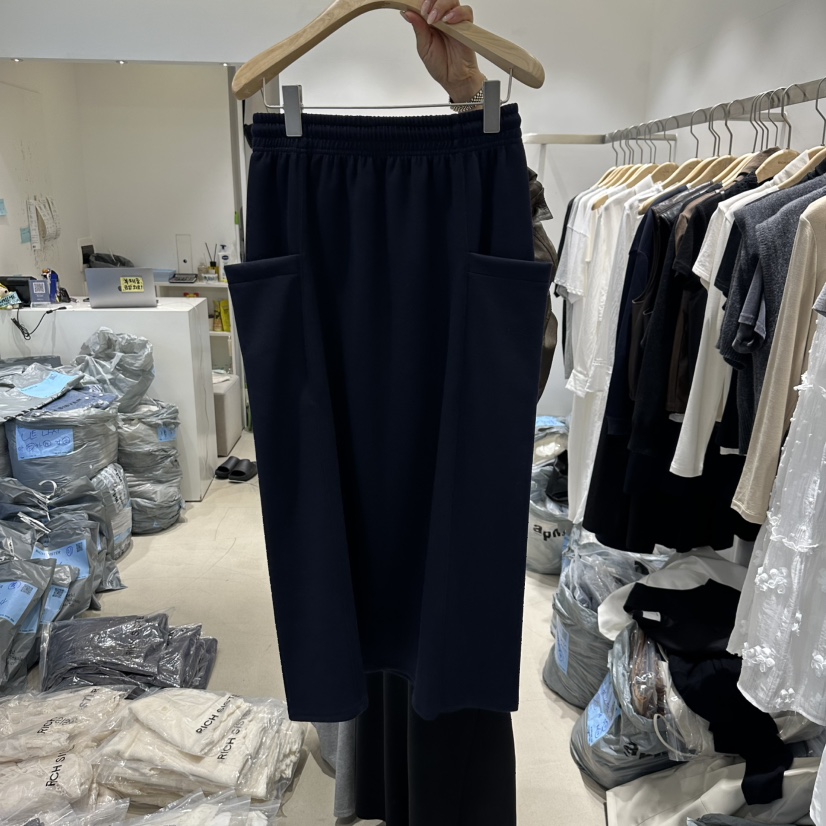 RICH SISTER東大門㊣直郵女士新款熱賣時尚25秋冬長裙口袋棉質RICH SISTER長裙