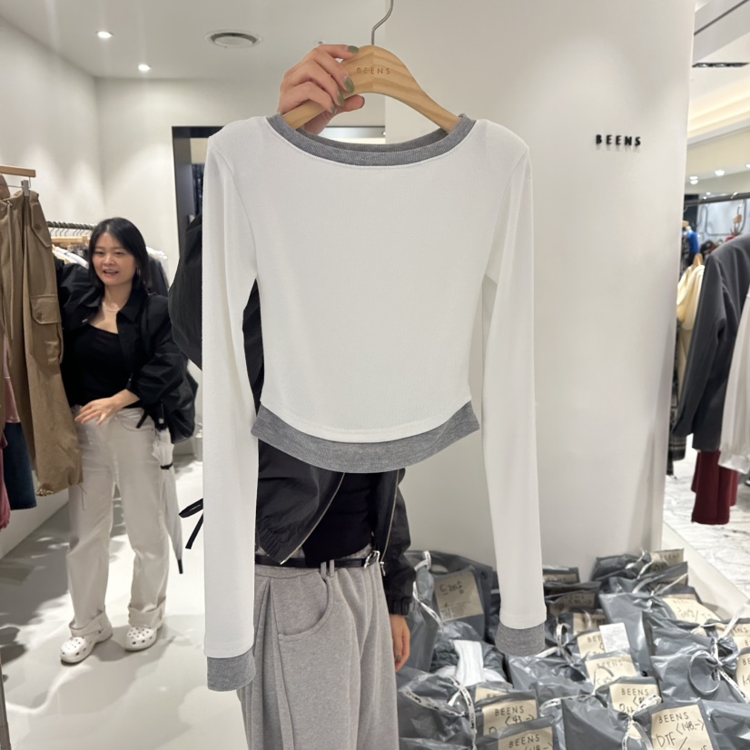 BEENS東大門㊣實拍女士新品真品熱賣人氣時尚職業推薦長袖T恤BEENS長袖T恤圖色2