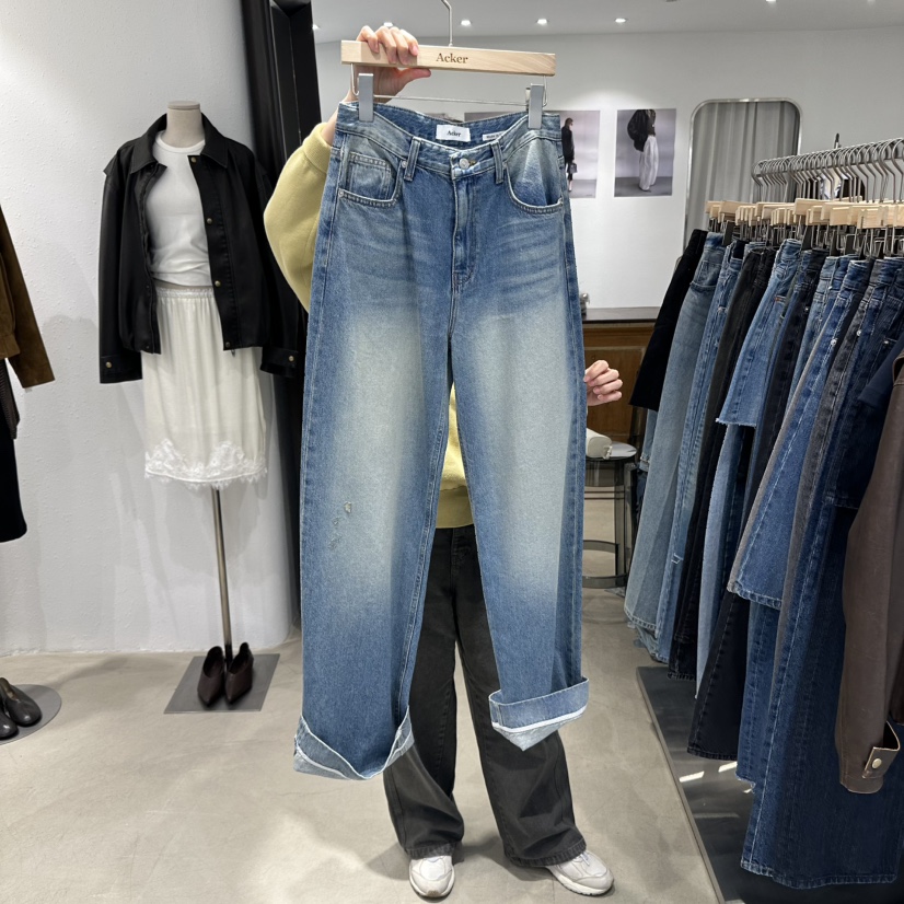 ACKER東大門㊣實拍女士新品推薦休閑熱賣25秋冬人氣職業牛仔褲ACKER牛仔褲