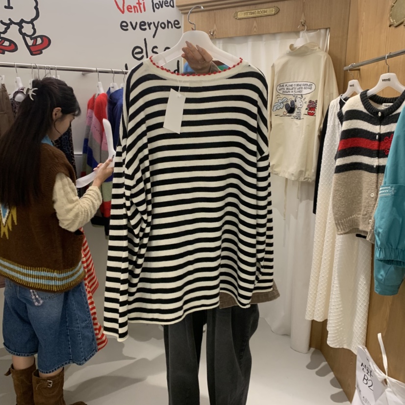 VENTI東大門㊣實拍女裝新品推薦熱賣真品職業25秋冬長袖T恤VENTI長袖T恤
