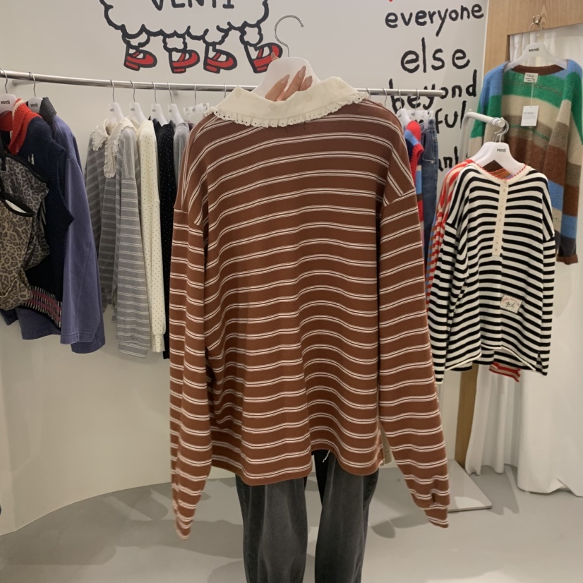 VENTI韓國直郵㊣女士新品25秋冬休閑人氣時尚真品推薦衛衣刺繡VENTI衛衣