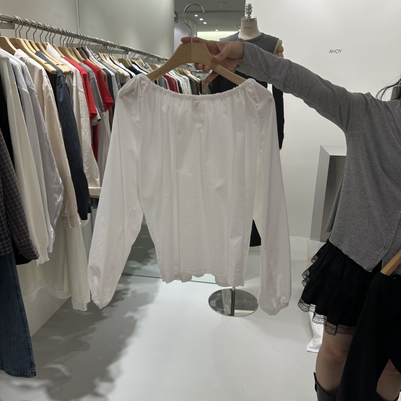 AHOY東大門㊣實拍女裝新款熱賣職業人氣25秋冬休閑襯衫蕾絲衫AHOY襯衫/蕾絲衫