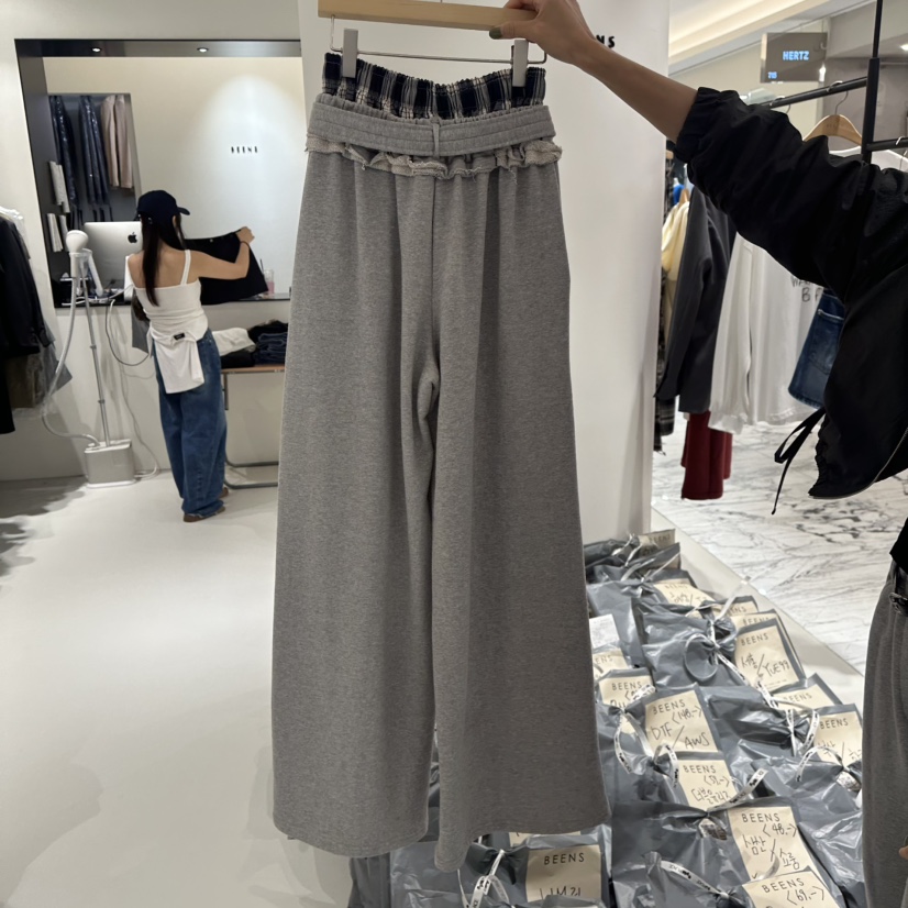 BEENS東大門㊣直郵女裝新品推薦時尚25秋冬真品休閑褲含腰帶BEENS休閑褲