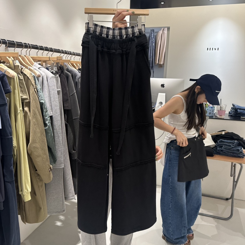 BEENS東大門㊣直郵女裝新品推薦時尚25秋冬真品休閑褲含腰帶BEENS休閑褲圖色2