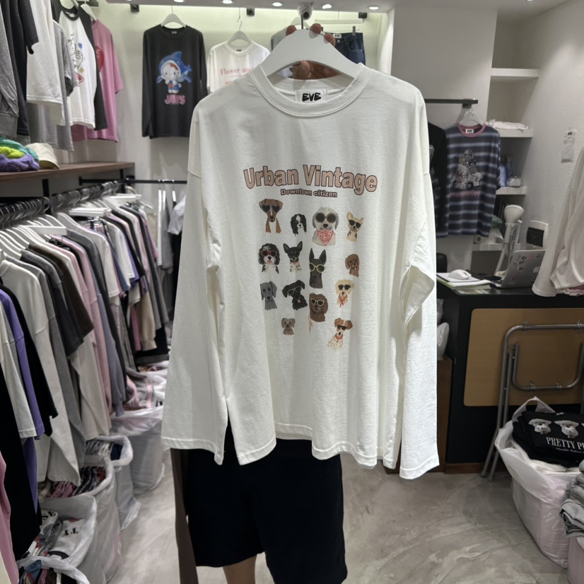 EVE韓國直郵㊣女裝新品職業人氣休閑熱賣推薦真品時尚長袖T恤EVE長袖T恤