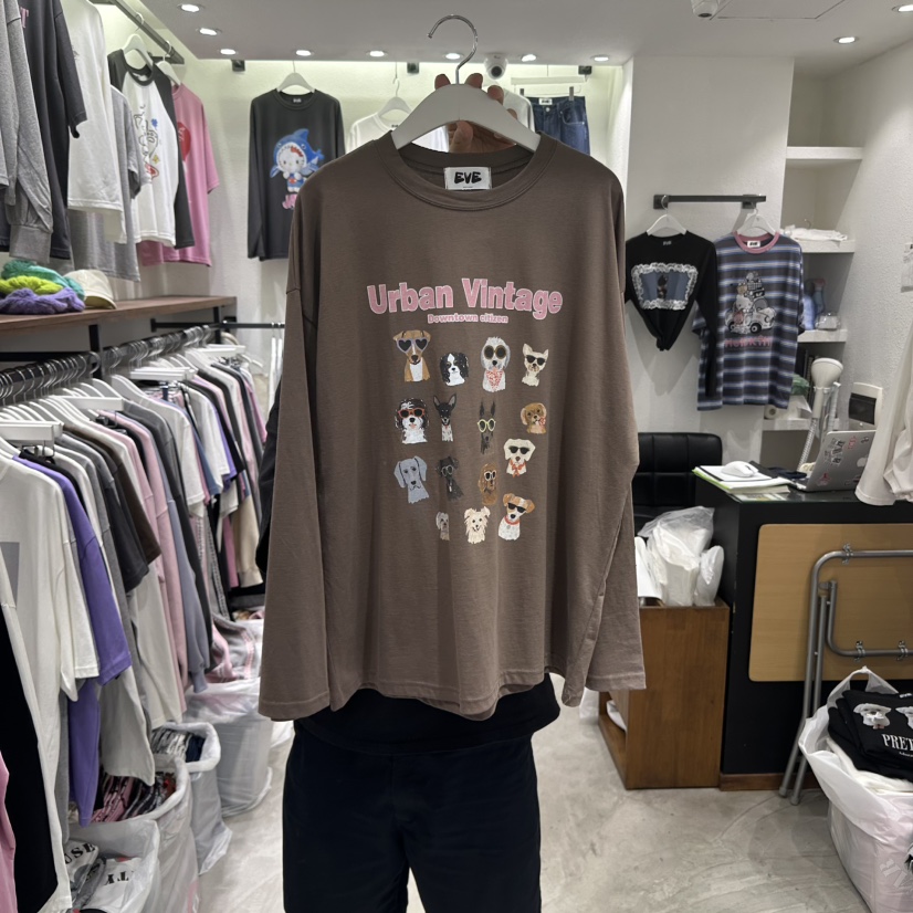 EVE韓國直郵㊣女裝新品職業人氣休閑熱賣推薦真品時尚長袖T恤EVE長袖T恤圖色2