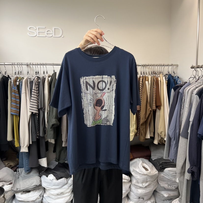 LEESEED-A韓國代購㊣女裝新品人氣25秋冬休閑推薦職業熱賣T恤SEeD/LEESEEDT恤圖色3