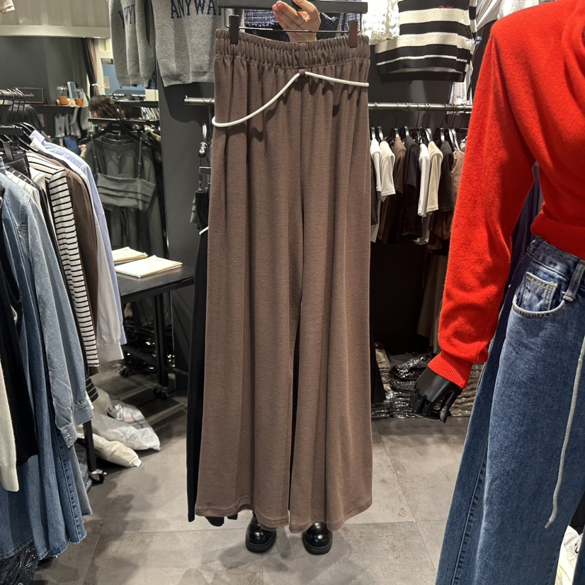 LONE STAR東大門㊣實拍女士新品休閑25秋冬職業休閑褲含腰繩LONE STAR休閑褲