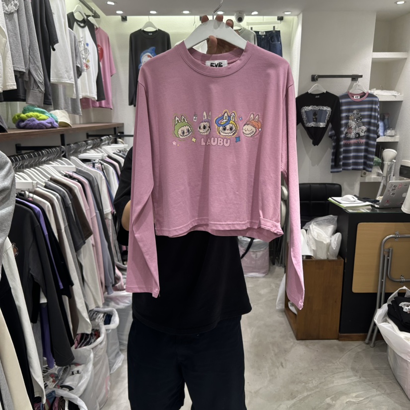EVE韓國代購㊣女裝新品真品休閑人氣25秋冬職業時尚長袖T恤EVE長袖T恤圖色2