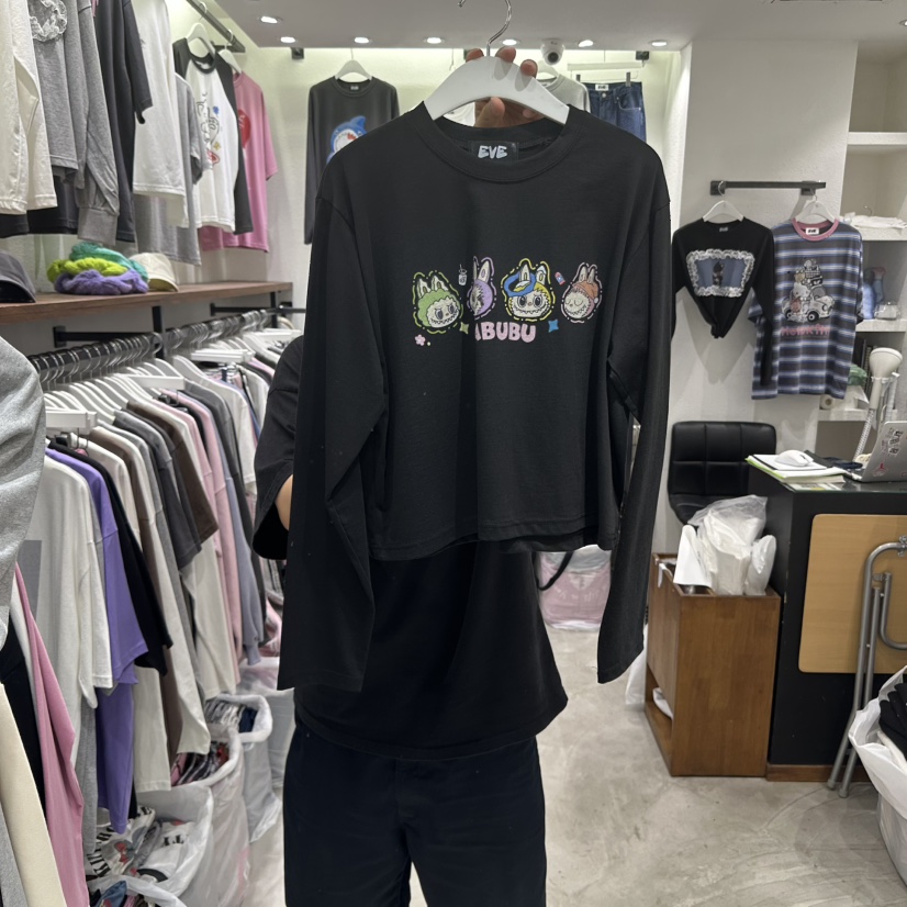 EVE韓國代購㊣女裝新品真品休閑人氣25秋冬職業時尚長袖T恤EVE長袖T恤圖色4