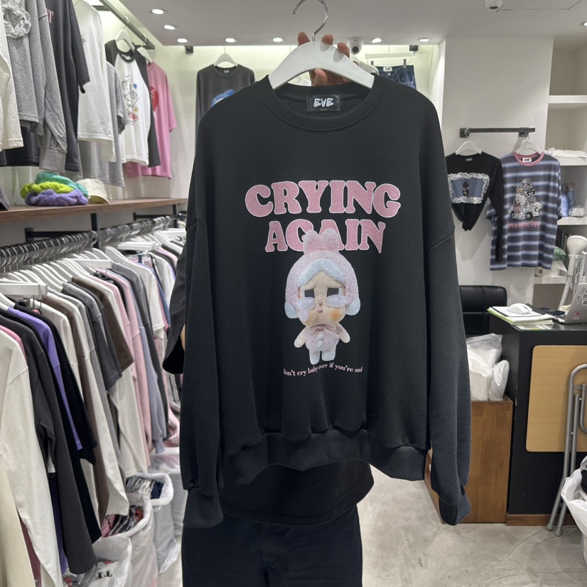 EVE韓國代購㊣女士新品人氣時尚熱賣休閑25秋冬推薦職業衛衣EVE衛衣圖色3