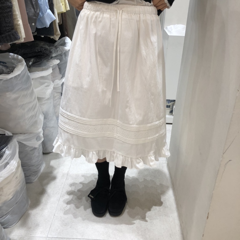 ASOME東大門㊣代購女裝新品休閑職業25秋冬半身裙中短裙蕾絲A.SOME半身裙/中短裙