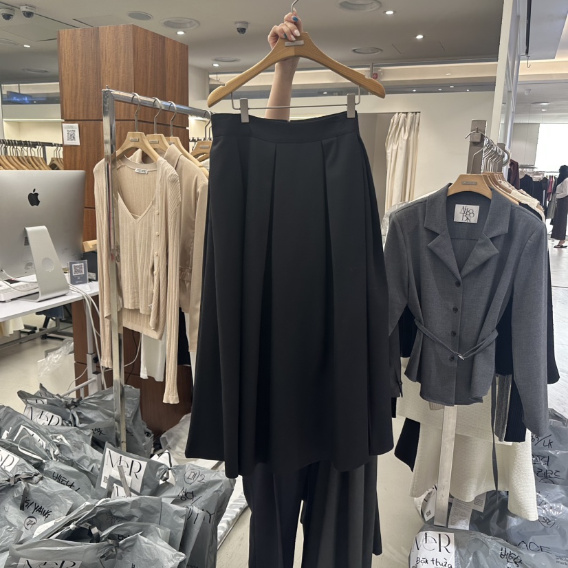 MER東大門㊣直郵女士新品25秋冬休閑人氣真品熱賣時尚職業長裙MER/ANGELO BIANCO長裙圖色3