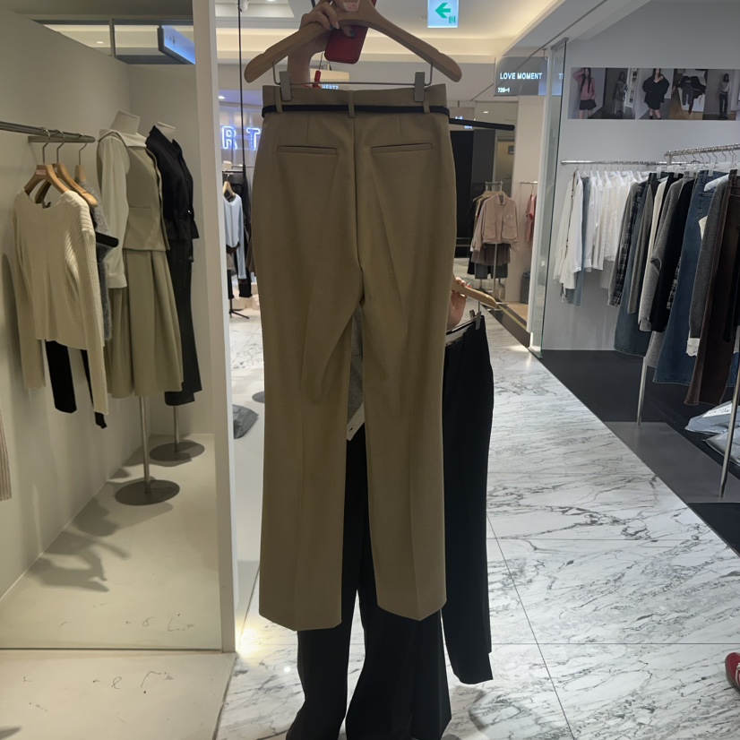 MER韓國代購㊣女士新品人氣時尚休閑真品職業休閑褲不含腰帶MER/ANGELO BIANCO休閑褲