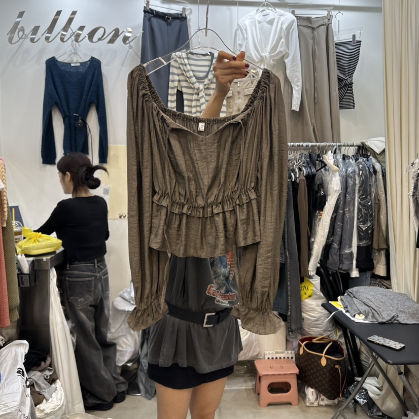 BILLION-L韓國代購㊣女裝新款時尚25秋冬職業熱賣襯衫蕾絲衫BILLION-L襯衫/蕾絲衫圖色3